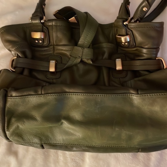 B. Makowsky Eden Shopper Bag Forest Green EUC - Picture 7 of 7